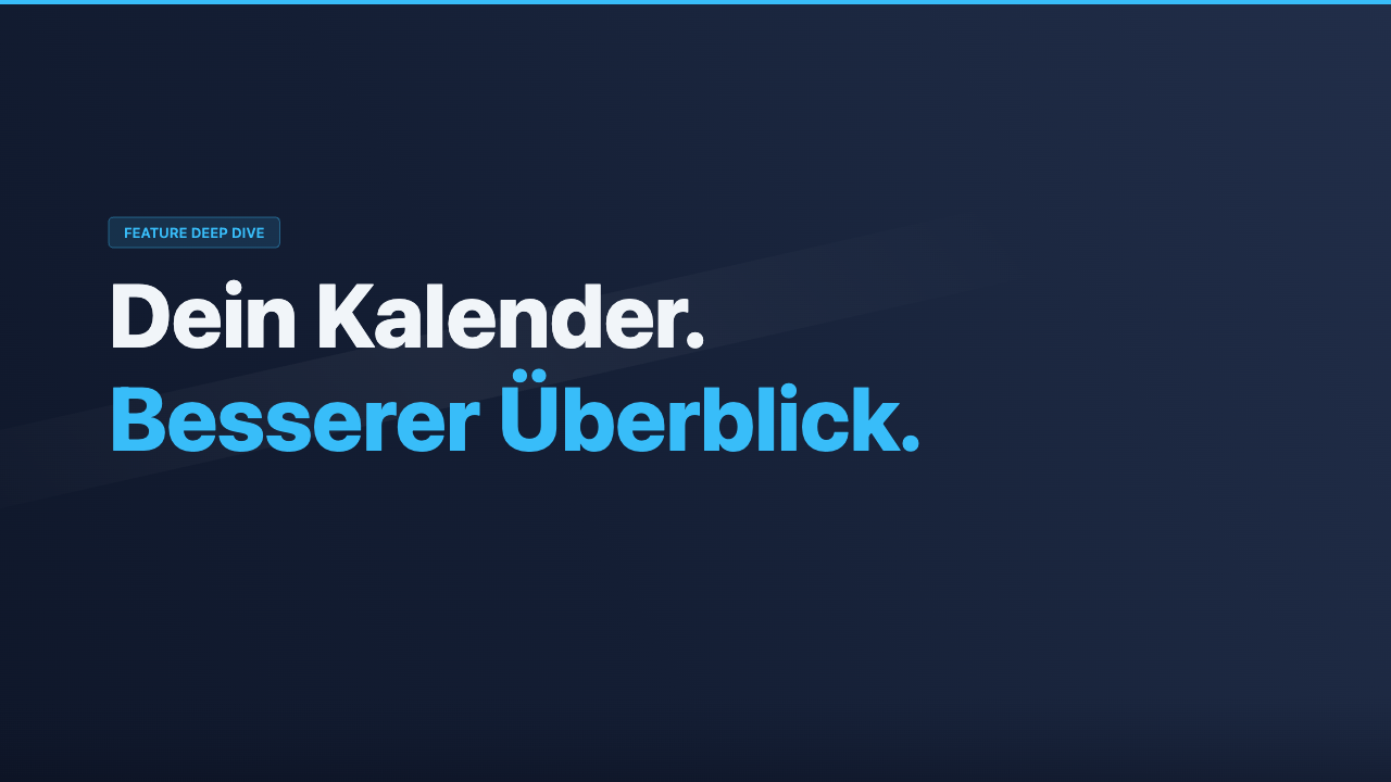Castapp Kalender in der Monatsansicht mit farblich markierten Terminen